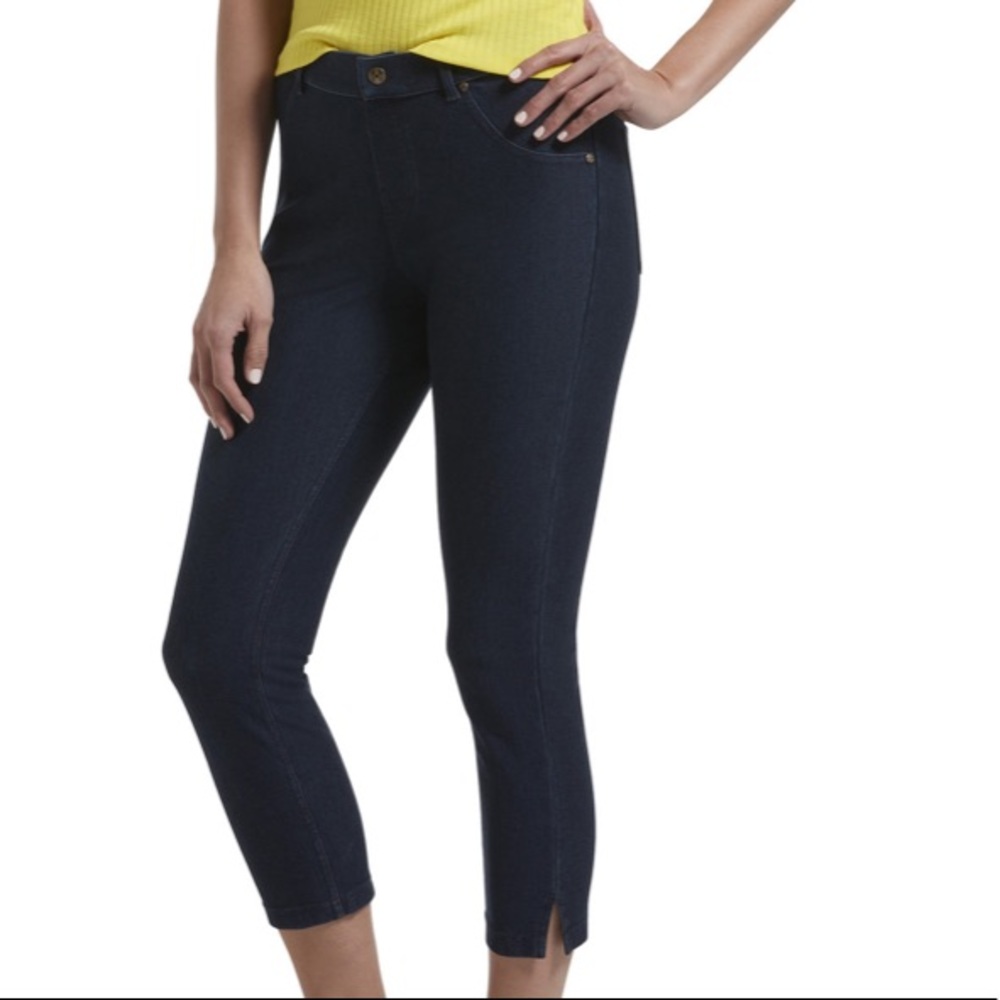 HUE Ankle slit essential denim deep indigo washNWT - Picture 4 of 13